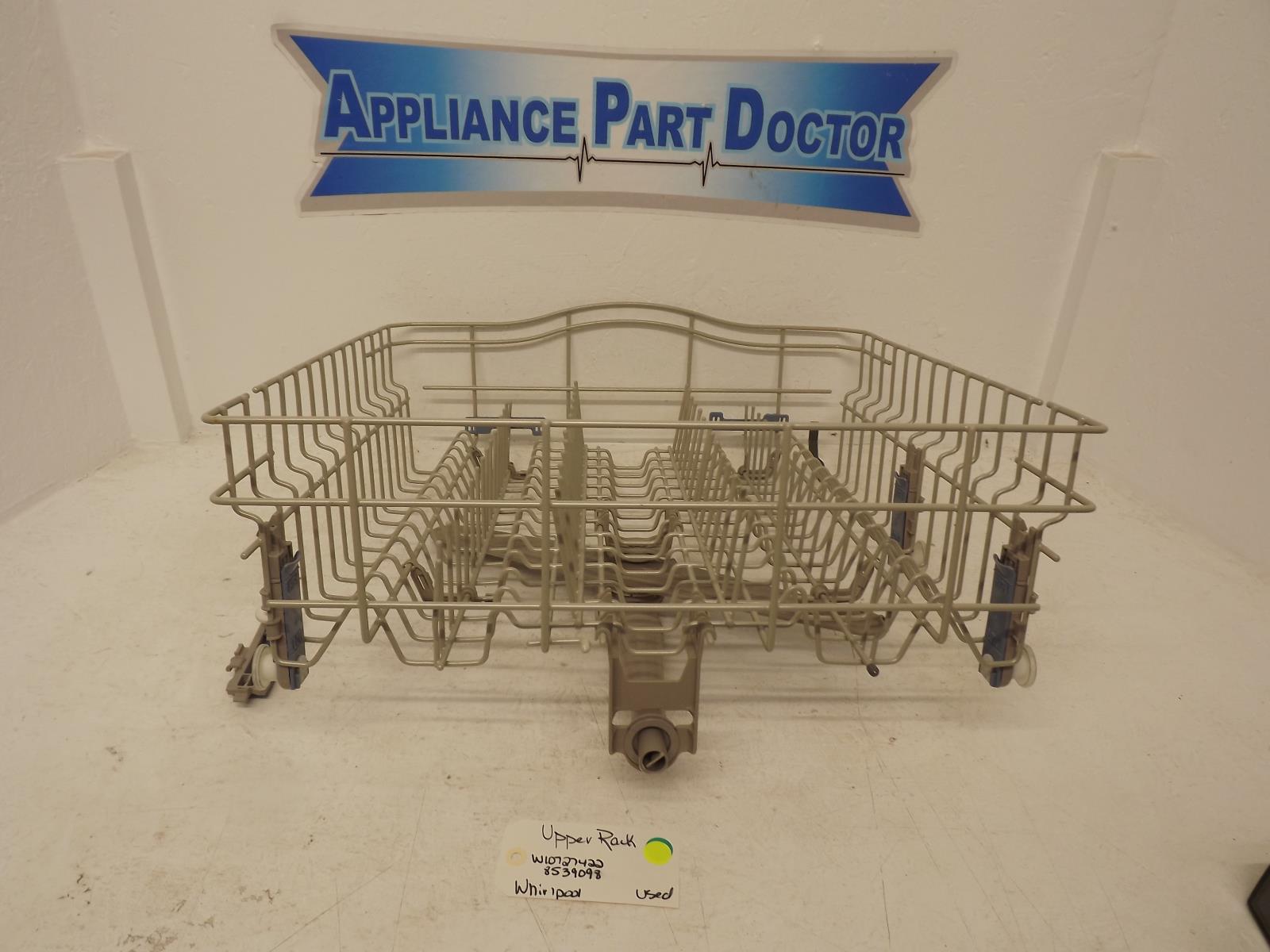 Whirlpool Dishwasher W10727422 8539098 Upper Rack Used Whirlpool Dishwasher W10727422 8539098 Upper Rack Used